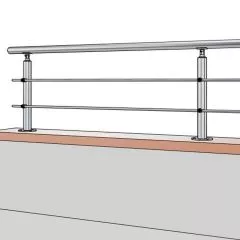 Garde Corps Muret à barres en inox en kit à la française : 4 hauteurs disponibles