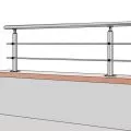 Balustrade Muret à barres en inox en kit à la française : 4 hauteurs disponibles 1