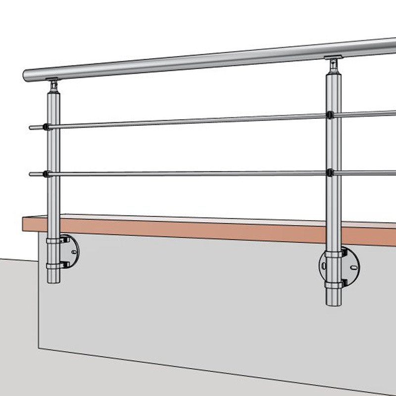 Garde Corps Muret à barres à l'anglaise, en inox, en kit