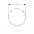 Boule décorative inox 316 creuse diamètre 40 mm épaisseur 2 mm, insert M6 1