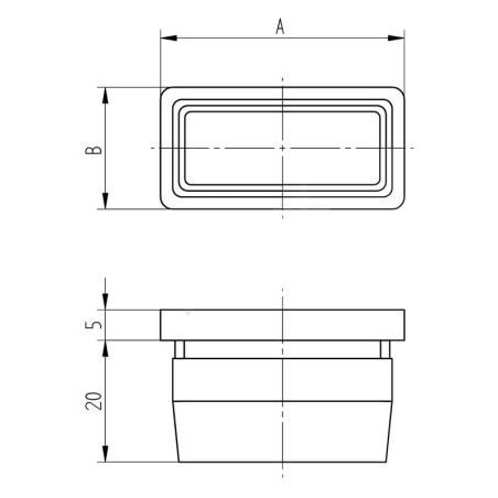 Bouchon plat pour tube inox  40 x 40mm en inox 304 brossé à coller