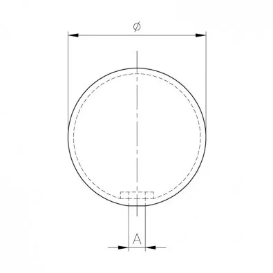 Boule décorative inox poli miroir, creuse, diamètre 50 mm, insert M6 Boule décorative inox poli miroir, creuse, diamètre 50 mm, insert M6