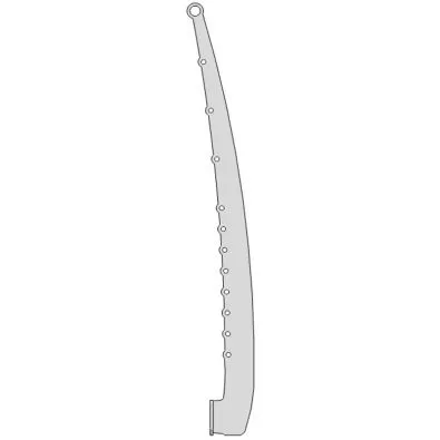 Poteau design contemporain de garde corps acier pont de bateau à l'anglaise 11 lisses mm tranche de dalle 275 mm et plus