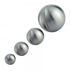 Boule décorative inox poli miroir, creuse, diamètre 80 mm, insert M8