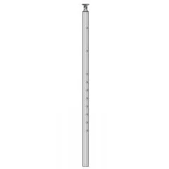 Poteau de départ de garde corps inox 304 remplissage 10 barres ø 12 mm à sceller