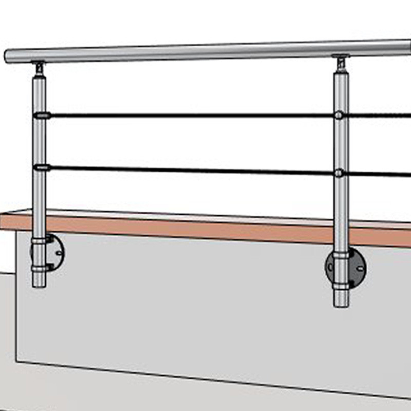 Garde Corps Muret à câbles à l'anglaise, en inox, en kit