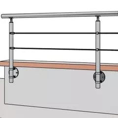 Garde Corps Muret à câbles à l'anglaise, en inox, en kit