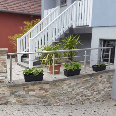 Garde Corps Muret à barres à la française, en inox, en kit