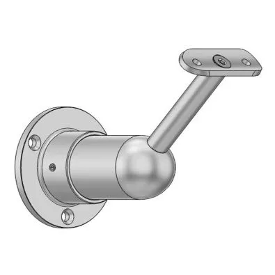 Support de main courante réglable - fixation sur débord négatif du mur