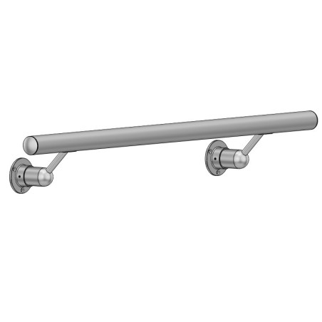 Main courante escalier réglable en inox : murs avec débord ou évitement d'obstacle