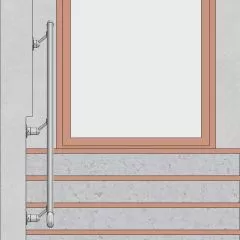 Main courante escalier réglable en inox : murs avec débord ou évitement d'obstacle