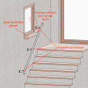 Main courante escalier réglable en inox : murs avec débord ou évitement d'obstacle 4