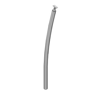 Poteau de rampe escalier extérieur cintré en inox 304, à sceller