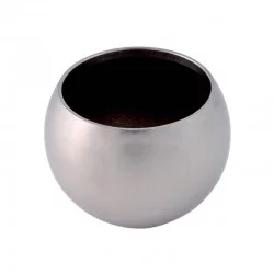 Terminaison de main courante ø42,4 mm en forme de boule inox 316 brossé à coller