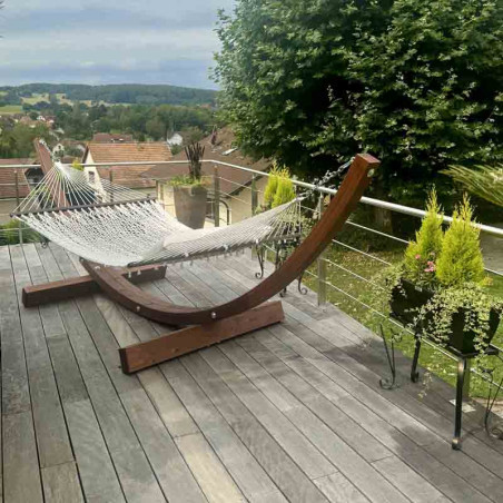 Garde corps inox en kit 4 barres avec poteaux design pour terrasse, escalier, balcon ou mezzanine