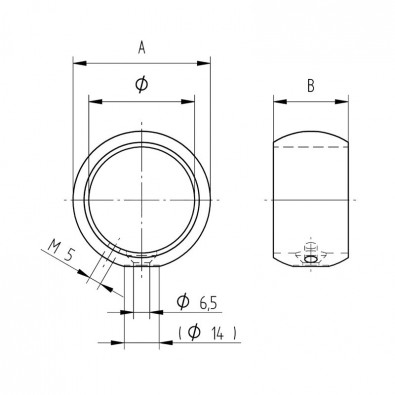 Bague en inox 316 brossé pour main courante ø 48,3 mm Bague en inox 316 brossé pour main courante ø 48,3 mm