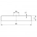 Cache-platine ø 105mm pour tube ø48,3mm hauteur 25mm inox 316 brossé 1