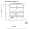 Plan coté 2 du poteau d'angle à 90° de garde corps inox 304 brossé remplissage 11 barres ø 12 mm