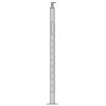 Vue du poteau d'angle à 90° de garde corps inox 316brossé remplissage 11 barres ø 12 mm