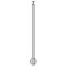 Vue de face du poteau de départ de garde corps inox 304 brossé remplissage 12 barres ø 12 mm à l'anglaise