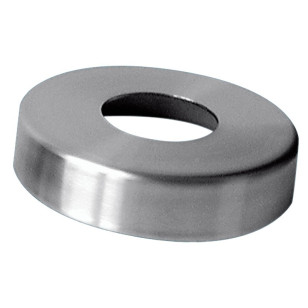 Cache-platine ø 170mm  pour tube ø76mm  hauteur 25mm - inox 316 brossé