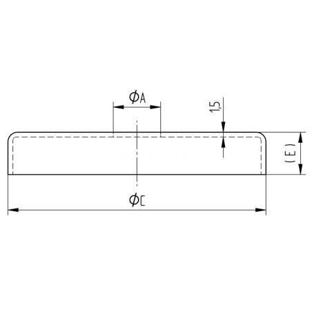 Cache-platine ø 82mm pour tube ø33,7mm  hauteur 15mm - inox 304 brossé