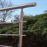 Vue en situation de la terminaison droite et design de lisse de garde corps 12mm, inox 304 brossé