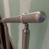 Détail sur la bague du poteau de rampe escalier inox avec BAGUE à sceller dans le béton longueur 1250 mm