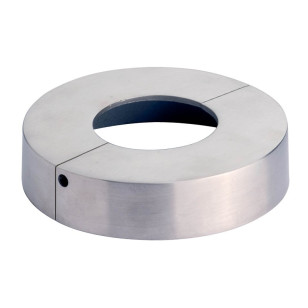 Cache platine en 2 parties ø 76 mm pour tube ø 14 mm inox 316 brossé