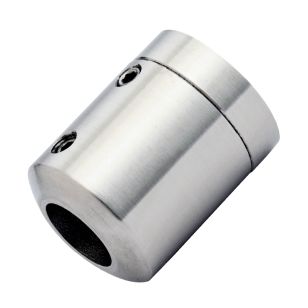 Départ mural de lisse de garde corps inox ø 12 mm en 2 parties inox 316 brossé