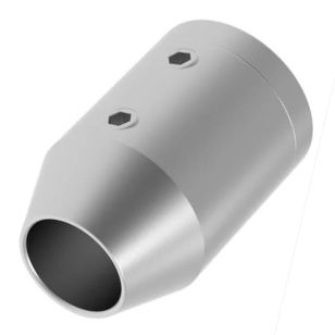 Départ mural de lisse de garde corps inox ø 12 mm en 2 parties inox 304 brossé