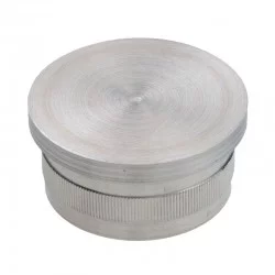 Bouchon plat et moleté ø 42,4 mm en inox 304 brossé à frapper