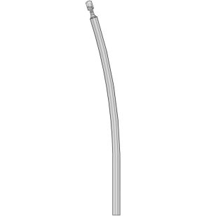 Poteau de rampe escalier extérieur cintré avec bague en inox 316 sans platine, à équiper ou à sceller