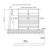Norme garde corps terrasse ou balcon acier design en kit avec 12 lisses et main courante