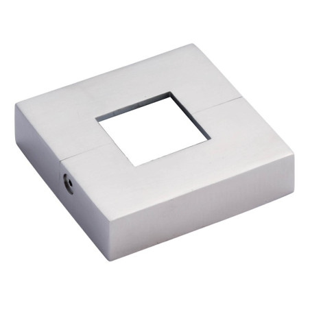 Cache platine carré en 2 parties pour tube 40 x 40 mm inox 316 brossé