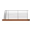 Vue 3D d'un garde corps terrasse ou balcon acier design en kit avec 12 lisses et main courante