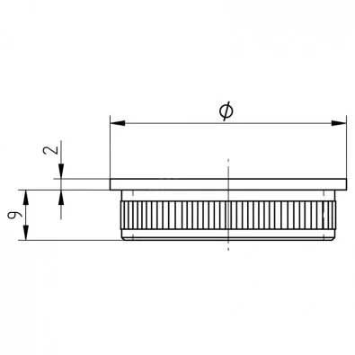 Bouchon vraiment pas cher plat diam 42,4 mm en inox 304 brossé Bouchon vraiment pas cher plat diam 42,4 mm en inox 304 brossé