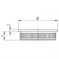 Bouchon vraiment  pas cher plat diam 42,4 mm en inox 304 brossé 1