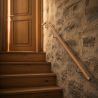 Rampe d'escalier intérieure murale en inox et bois, en kit