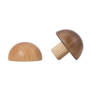 Terminaison en hêtre pour main courante bois diamètre 42 mm angle droit arrondi