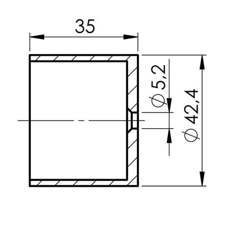 Connecteur pour mains courantes en bois diamètre 42mm