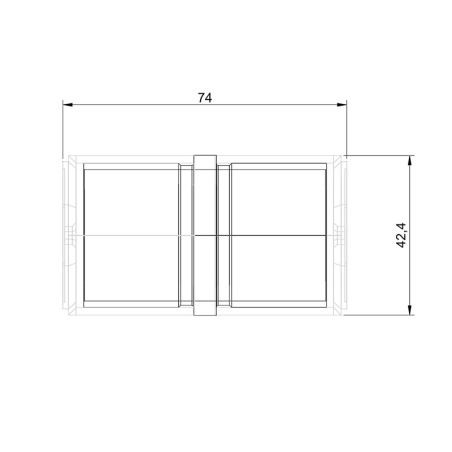 Départ mural ou raccord en ligne pour mains courantes en bois diamètre 42mm