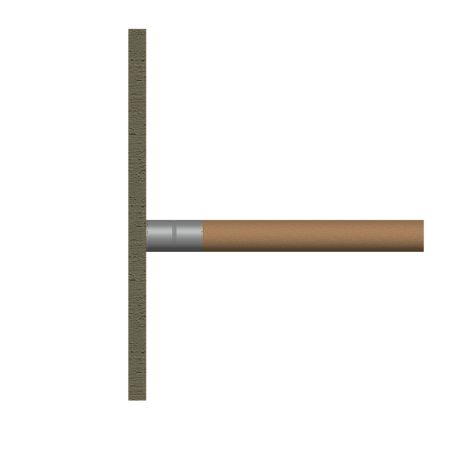 Exemple de départ mural pour mains courantes en bois diamètre 42mm