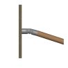 Exemple du départ mural orientable en inox pour mains courantes en bois diamètre 42mm