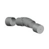 Vue éclatée du départ mural ou raccord orientable en inox pour mains courantes en bois diamètre 42mm