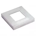 Cache-platine carré de côté 147mm pour tube 80 x 80 mm inox 316 brossé 0