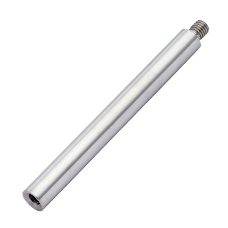 Tige 115 mm ø 14 mm filetée M8 taraudée M6  en inox 304 brossé.