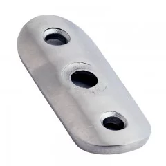 Support de fixation pour main courante plate mm en inox 304 brossé.