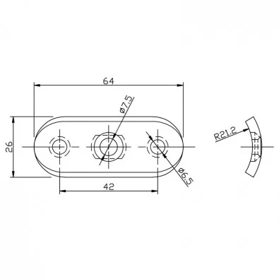 Support de fixation pour main courante plate mm en inox 304 brossé. Support de fixation pour main courante plate mm en inox 304 brossé.