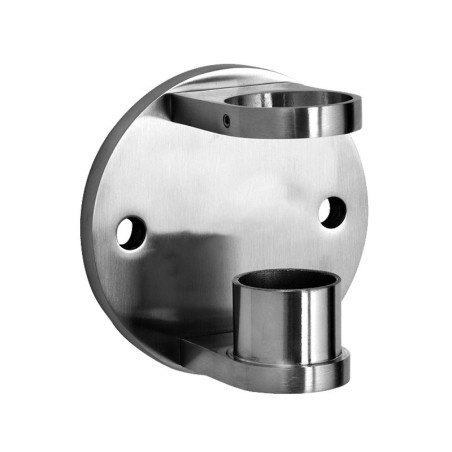 Platine de fixation ronde garde corps anglaise pour poteau ø 42,4mm inox 316